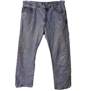 Levis 501 button-fly medium wash jeans 38x32